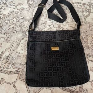 Tommy Hilfiger Black Crossbody Bag with Gold Details